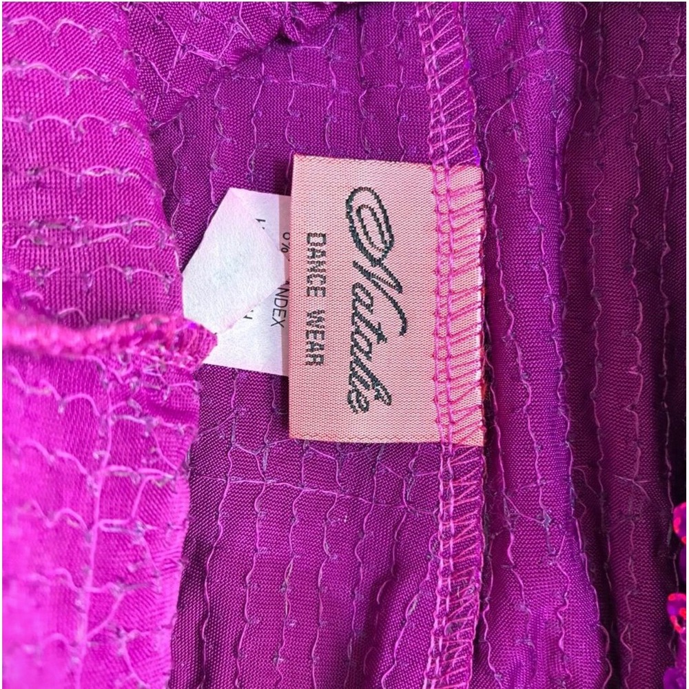 Natalie Dance Wear Sequin Mini Dress‎ Women Small Purple NWT NF8457 Sleeveless - Picture 10 of 10